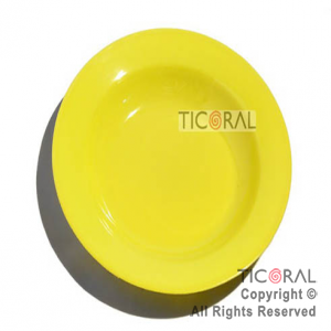 PLATO MELAMINA AMARILLO 20CM DIAMETRO HS3126-4 x 6